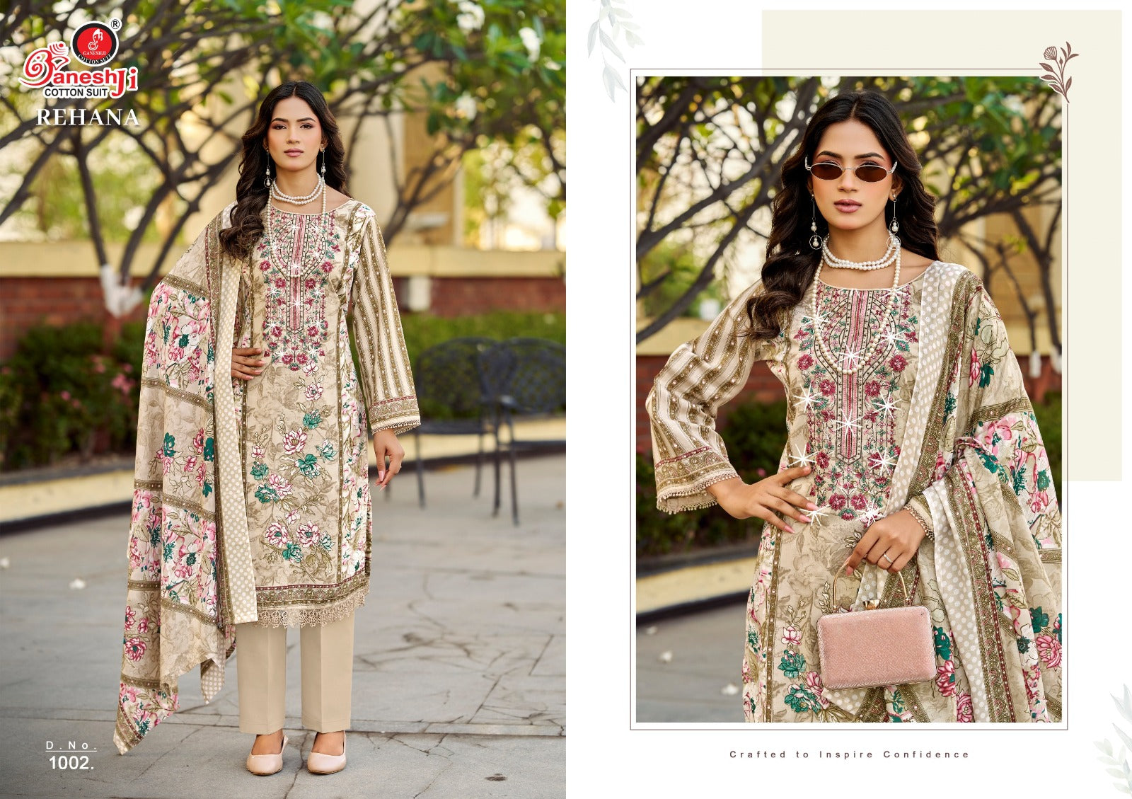 Rehana Vol 1 Ganeshji Mix Cotton Karachi Salwar Suits Wholesaler