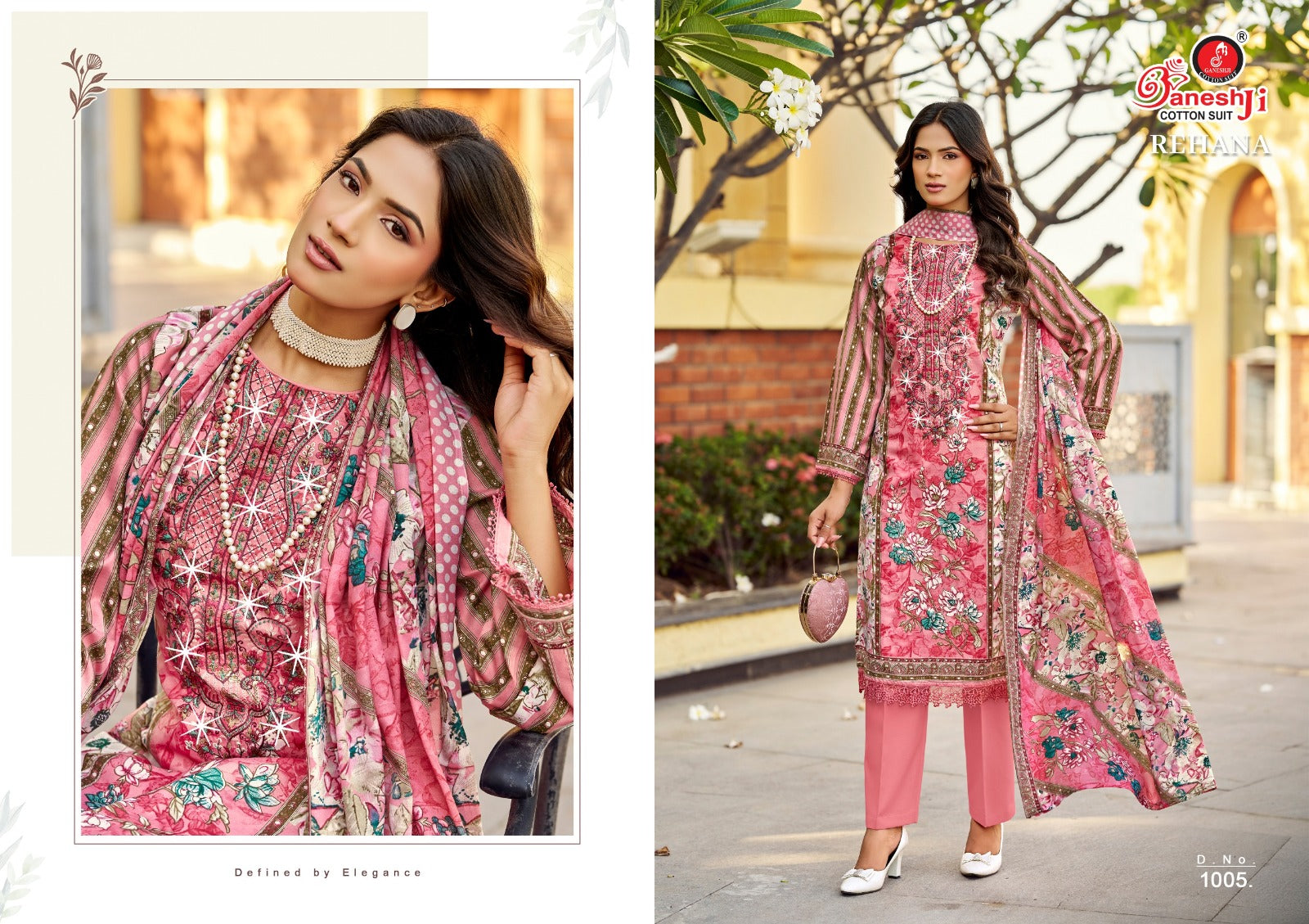 Rehana Vol 1 Ganeshji Mix Cotton Karachi Salwar Suits Wholesaler