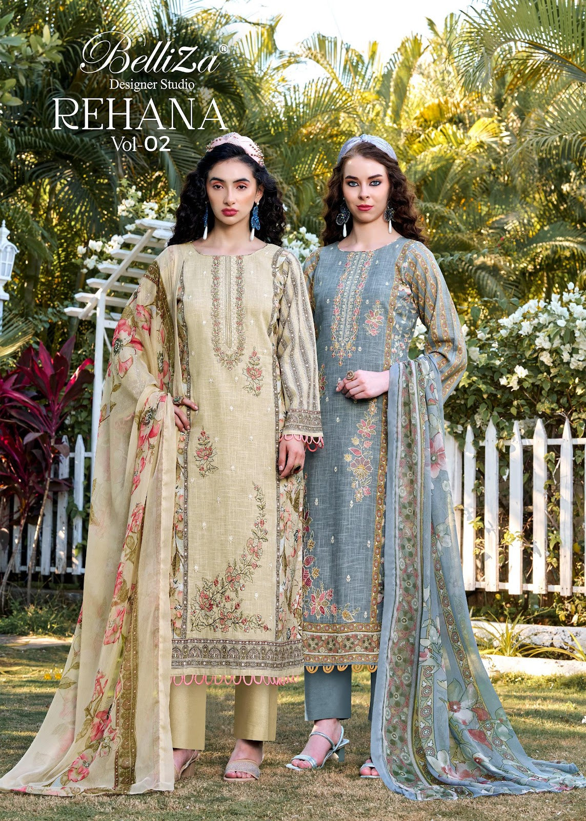 Rehana Vol 2 Belliza Designer Studio Cotton Linen Karachi Salwar Suits Wholesaler India