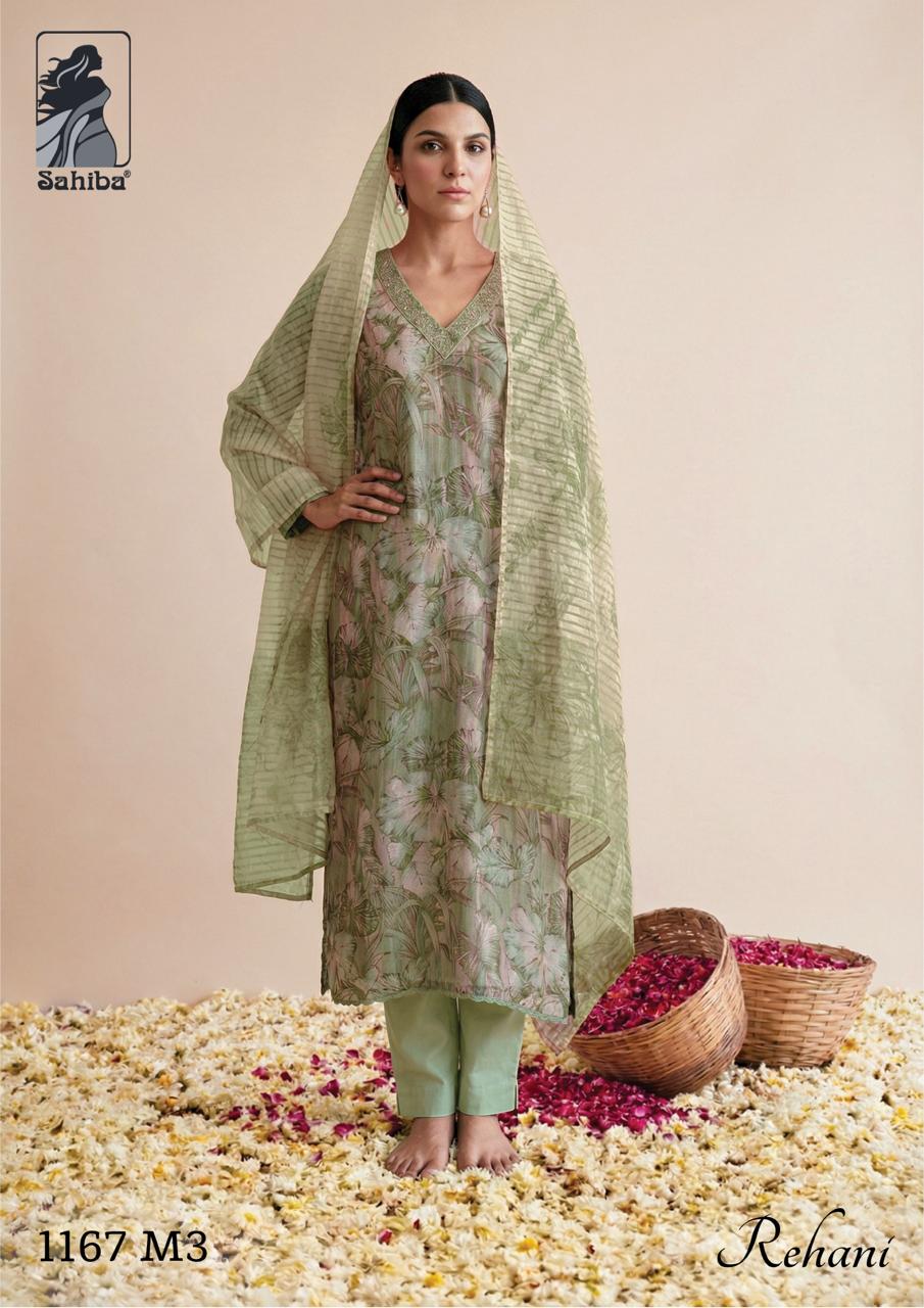 Rehani Sahiba Bemberg Muslin Pant Style Suits Manufacturer