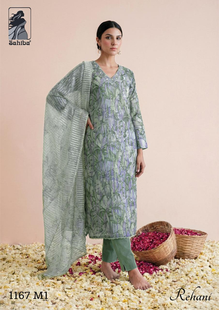 Rehani Sahiba Bemberg Muslin Pant Style Suits Manufacturer
