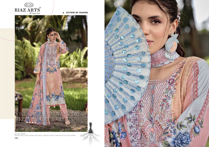 Rehmat Riaz Art Lawn Cotton Karachi Salwar Suits Wholesale Rate