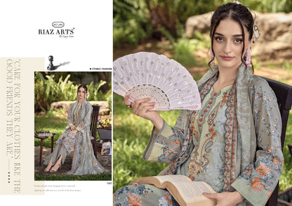 Rehmat Riaz Art Lawn Cotton Karachi Salwar Suits Wholesale Rate