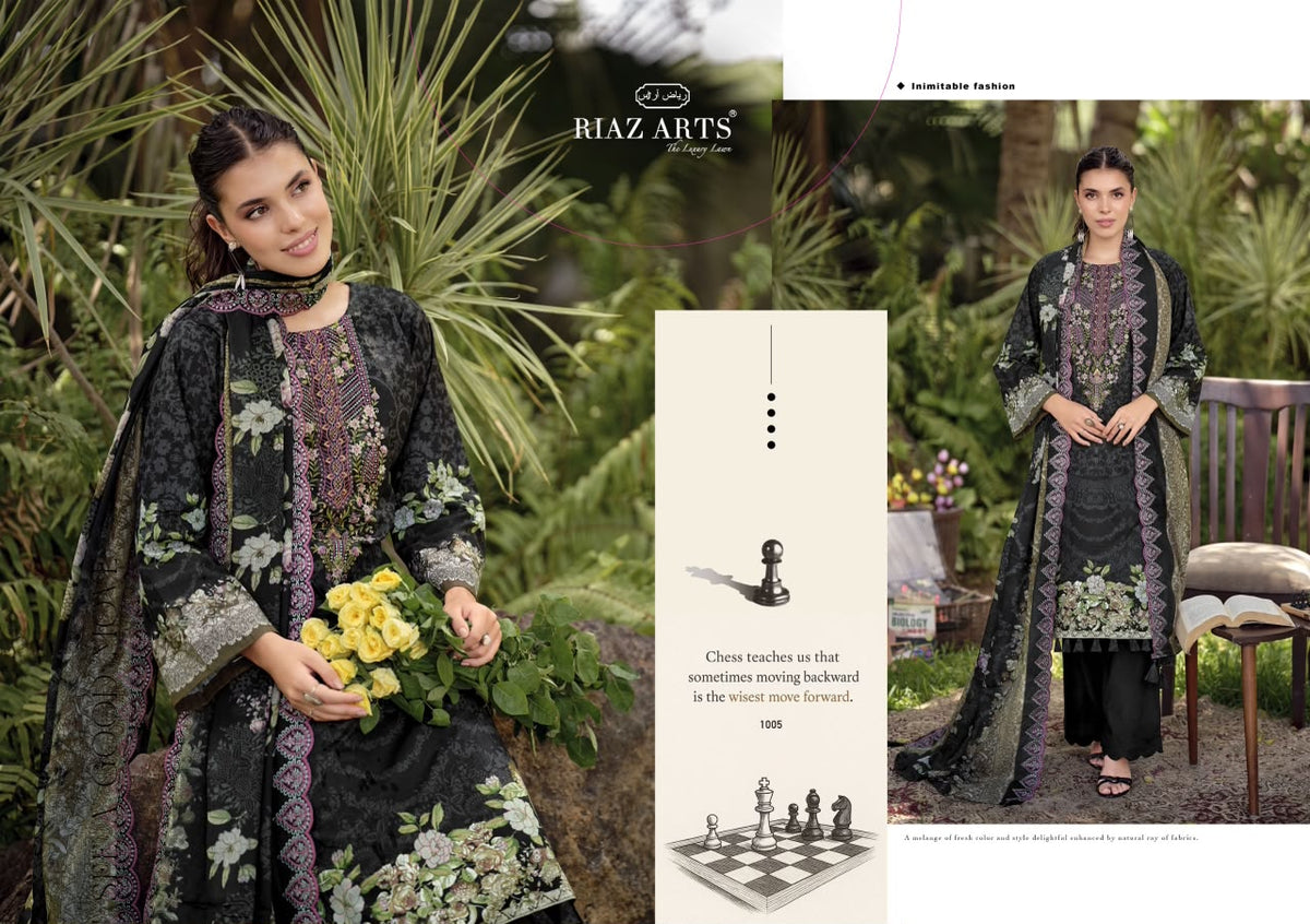 Rehmat Riaz Art Lawn Cotton Karachi Salwar Suits Wholesale Rate