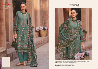 Rehmat Vol 21 Pakiza Prints Lawn Cotton Karachi Salwar Suits Manufacturer Ahmedabad