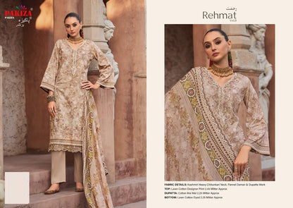 Rehmat Vol 21 Pakiza Prints Lawn Cotton Karachi Salwar Suits Manufacturer Ahmedabad