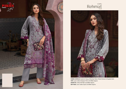 Rehmat Vol 21 Pakiza Prints Lawn Cotton Karachi Salwar Suits Manufacturer Ahmedabad