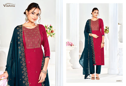 Rehnuma 2 Vishnu Impex Silk Pant Style Suits Supplier India
