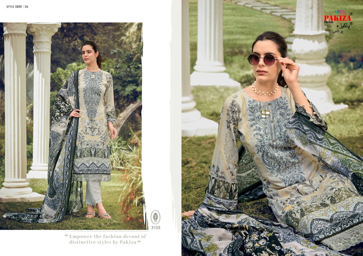 Rehnuma Vol 31 Pakiza Prints Royal Crape Karachi Salwar Suits Supplier Gujarat