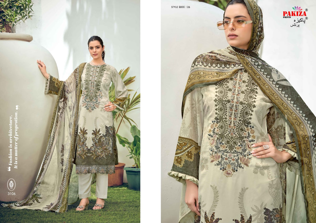 Rehnuma Vol 31 Pakiza Prints Royal Crape Karachi Salwar Suits Supplier Gujarat