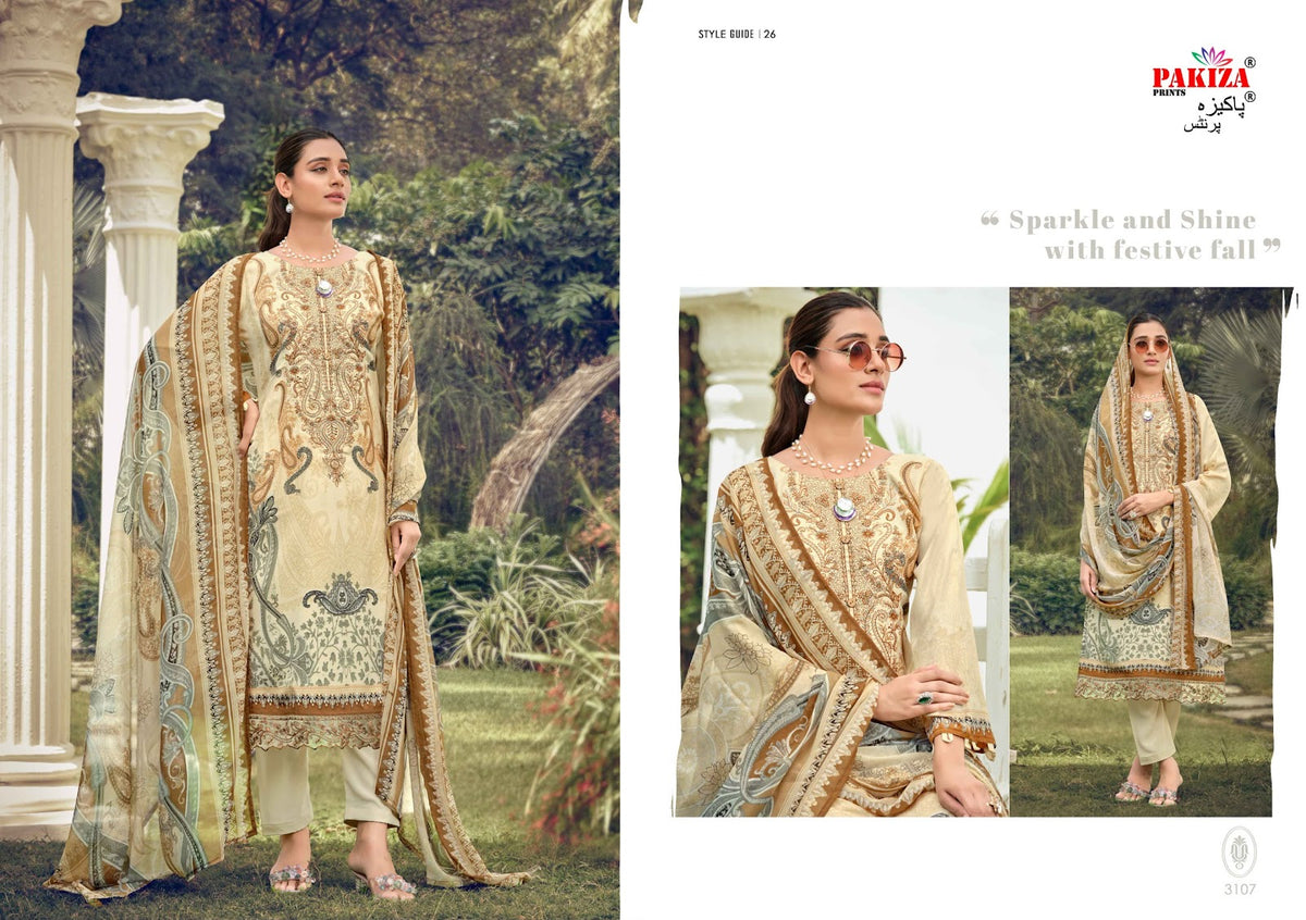 Rehnuma Vol 31 Pakiza Prints Royal Crape Karachi Salwar Suits Supplier Gujarat