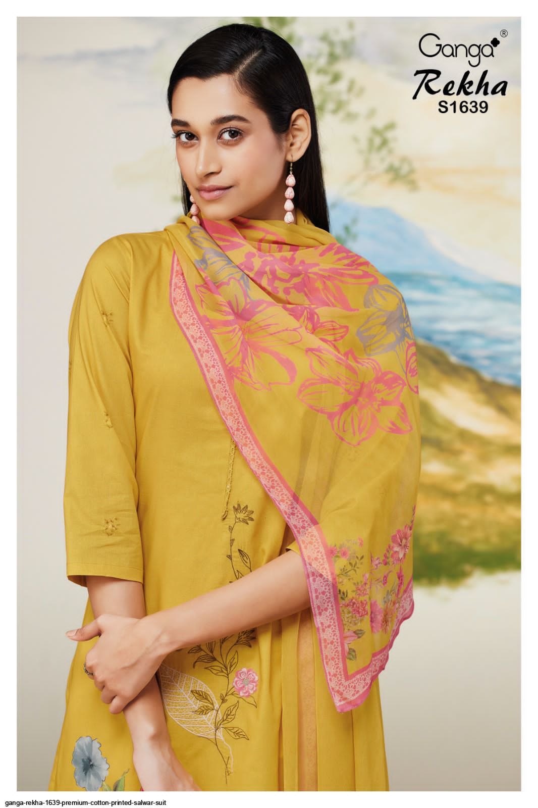 Rekha 1639 Ganga Cotton Plazzo Style Suits Supplier Ahmedabad