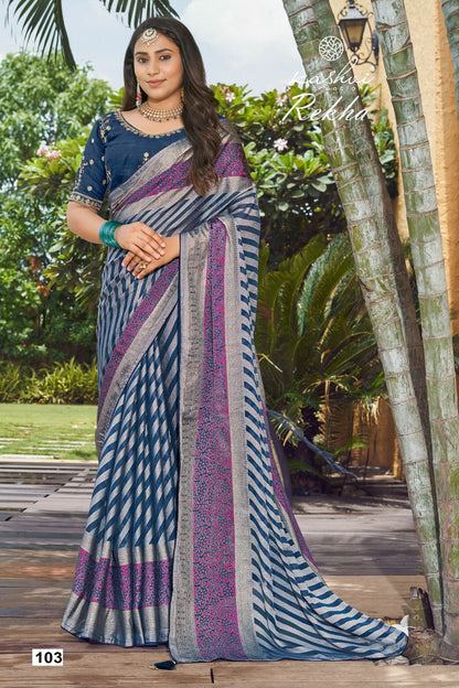 Rekha Kashvi Creation Brasso Sarees Supplier