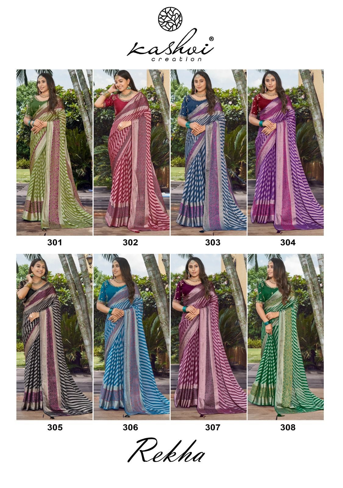 Rekha Kashvi Creation Brasso Sarees Supplier