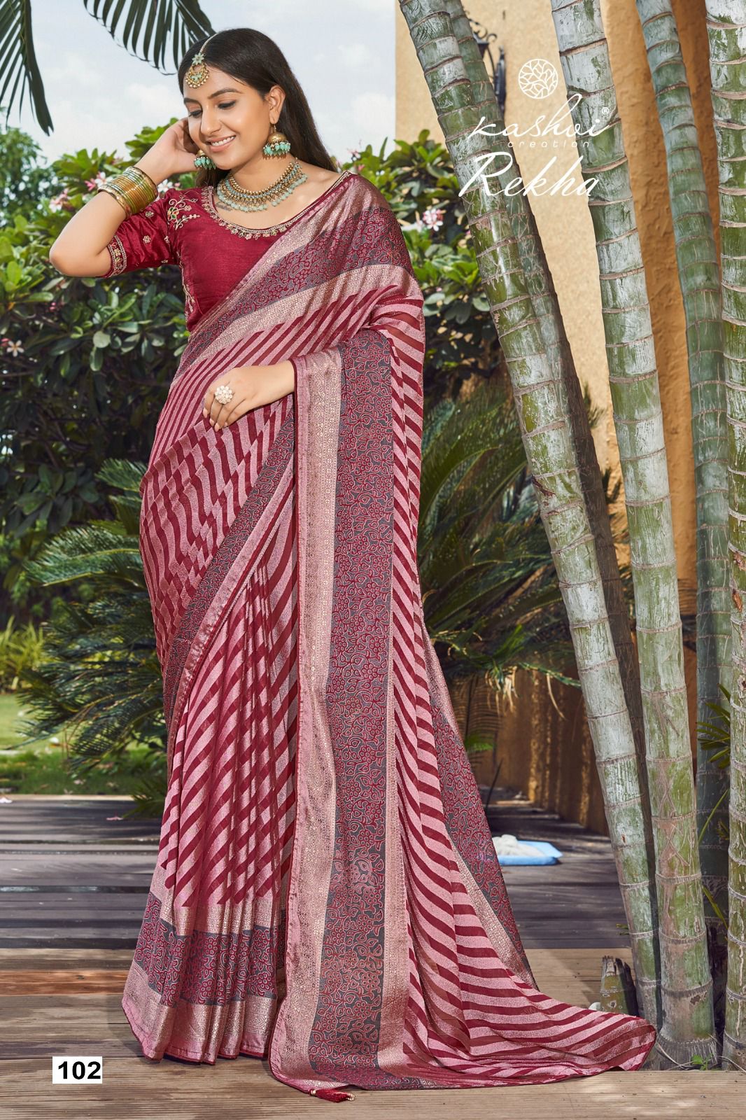 Rekha Kashvi Creation Brasso Sarees Supplier