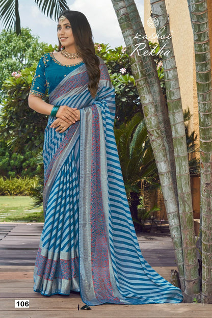 Rekha Kashvi Creation Brasso Sarees Supplier