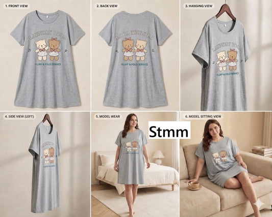 Relaxed Fit Stmm Lycra Short Night Gown Manufacturer Gujarat