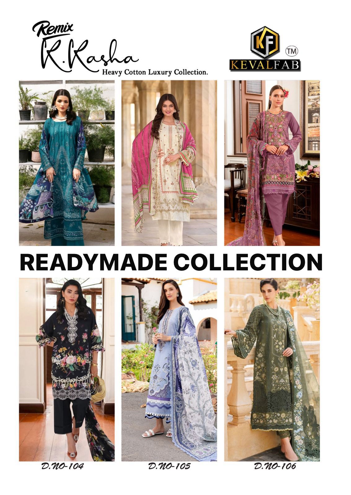 Remix K Kasha Heavy Cotton Luxury Collection Keval Fab Karachi Readymade Suits Exporter India