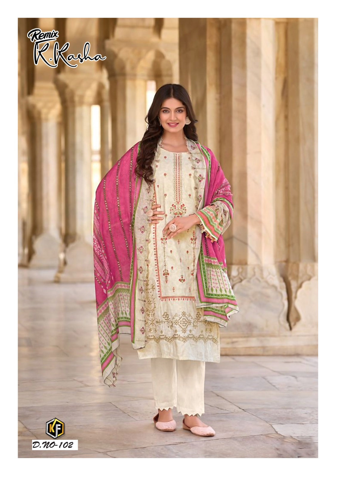 Remix K Kasha Heavy Cotton Luxury Collection Keval Fab Karachi Readymade Suits Exporter India
