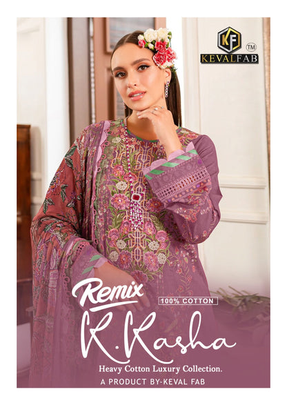 Remix K Kasha Heavy Cotton Luxury Collection Keval Fab Karachi Readymade Suits Exporter India