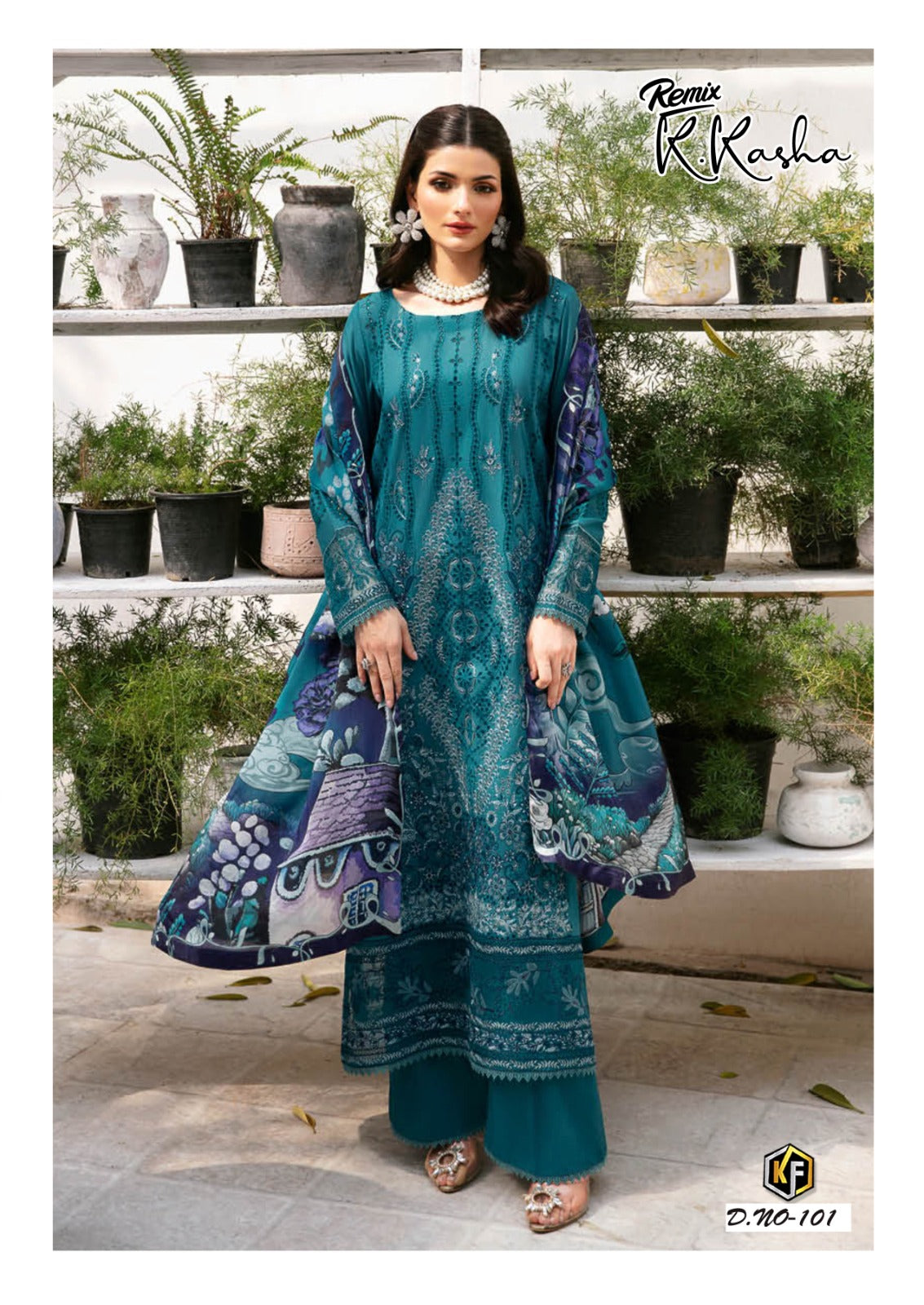 Remix K Kasha Heavy Cotton Luxury Collection Keval Fab Karachi Readymade Suits Exporter India