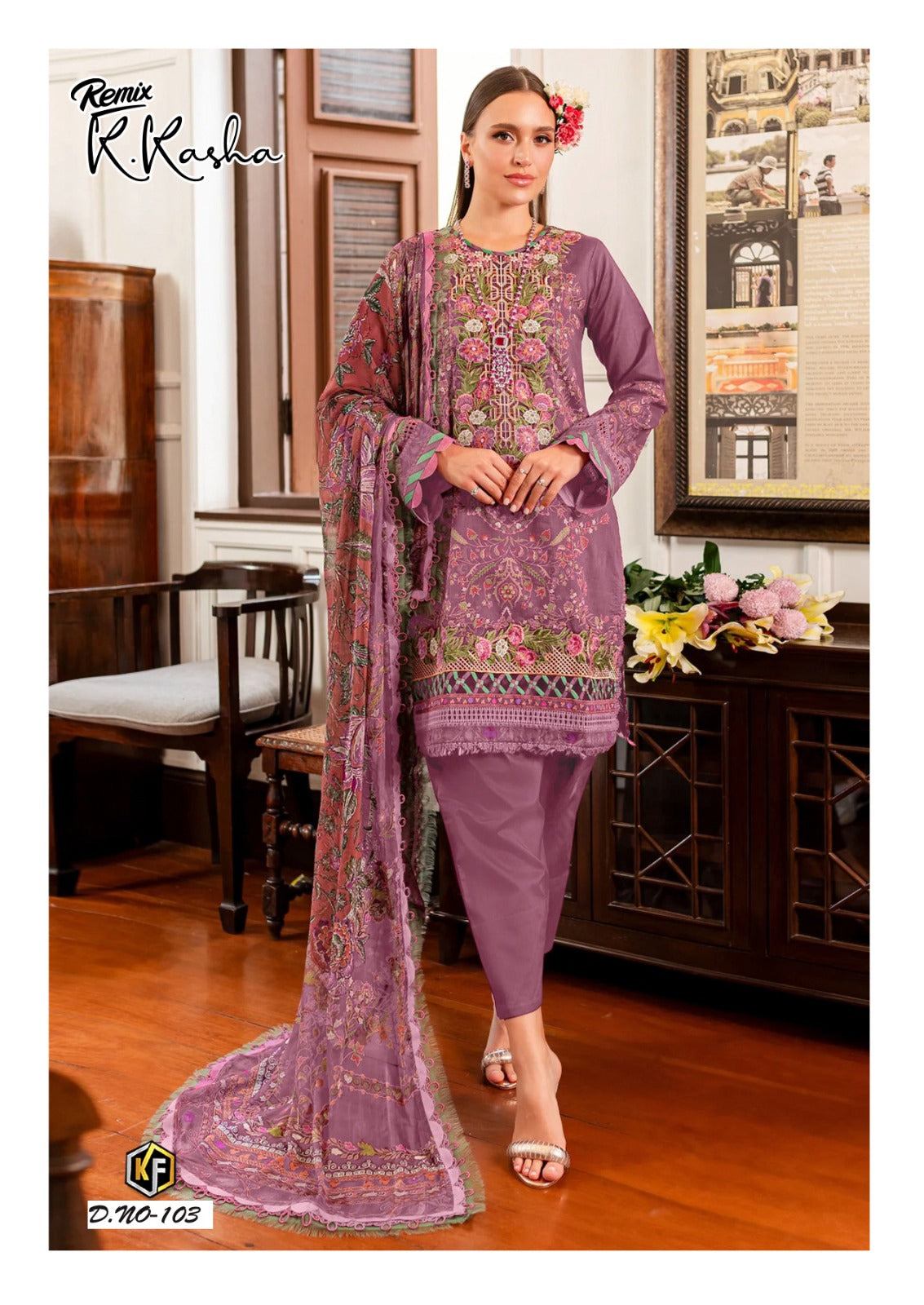 Remix K Kasha Heavy Cotton Luxury Collection Keval Fab Karachi Readymade Suits Exporter India