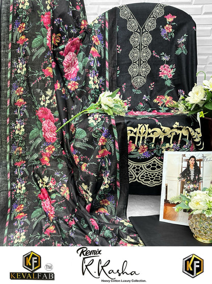 Remix K Kasha Heavy Cotton Luxury Collection Keval Fab Karachi Salwar Suits Wholesale Price