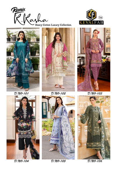 Remix K Kasha Heavy Cotton Luxury Collection Keval Fab Karachi Salwar Suits Wholesale Price