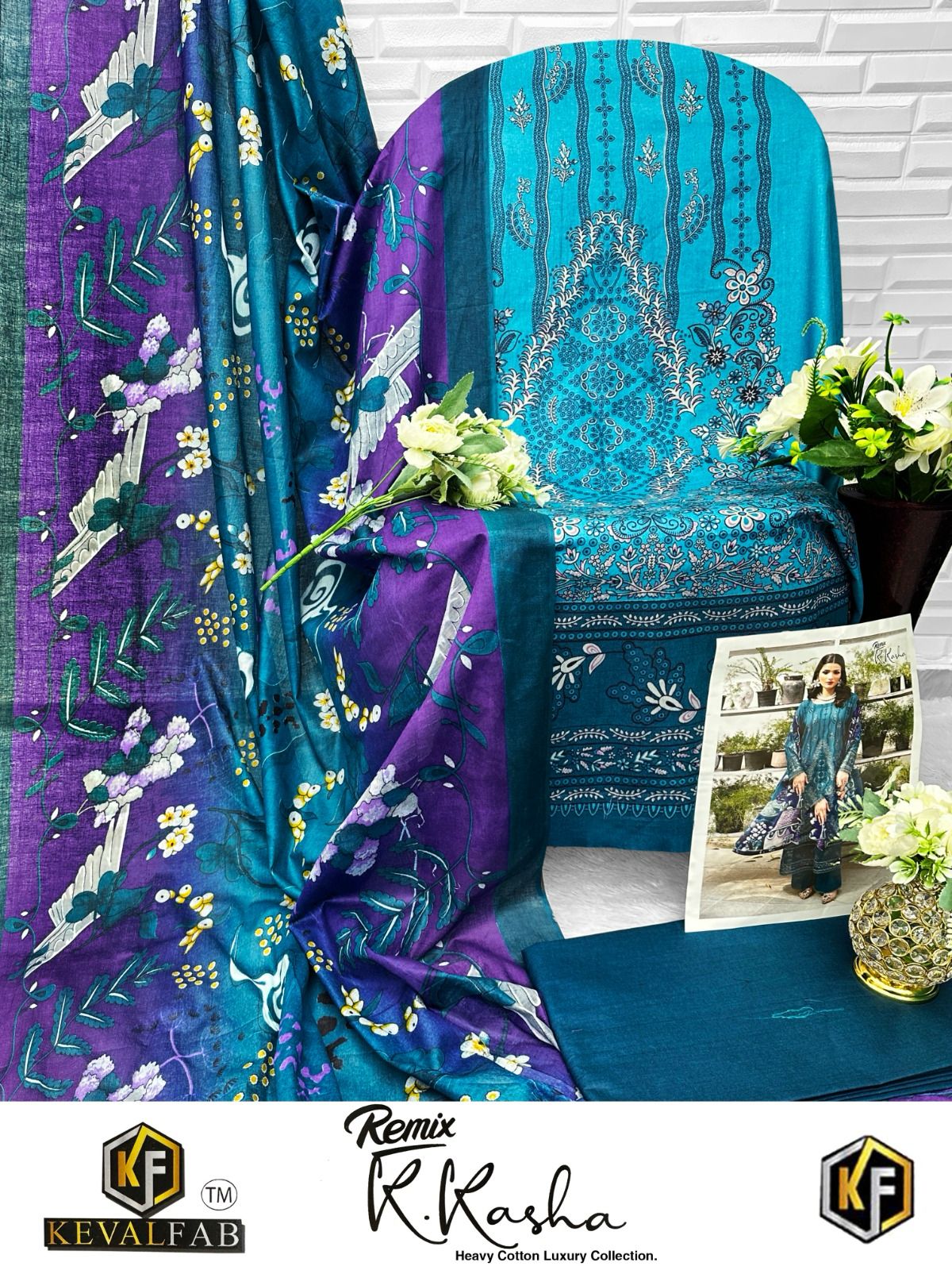 Remix K Kasha Heavy Cotton Luxury Collection Keval Fab Karachi Salwar Suits Wholesale Price