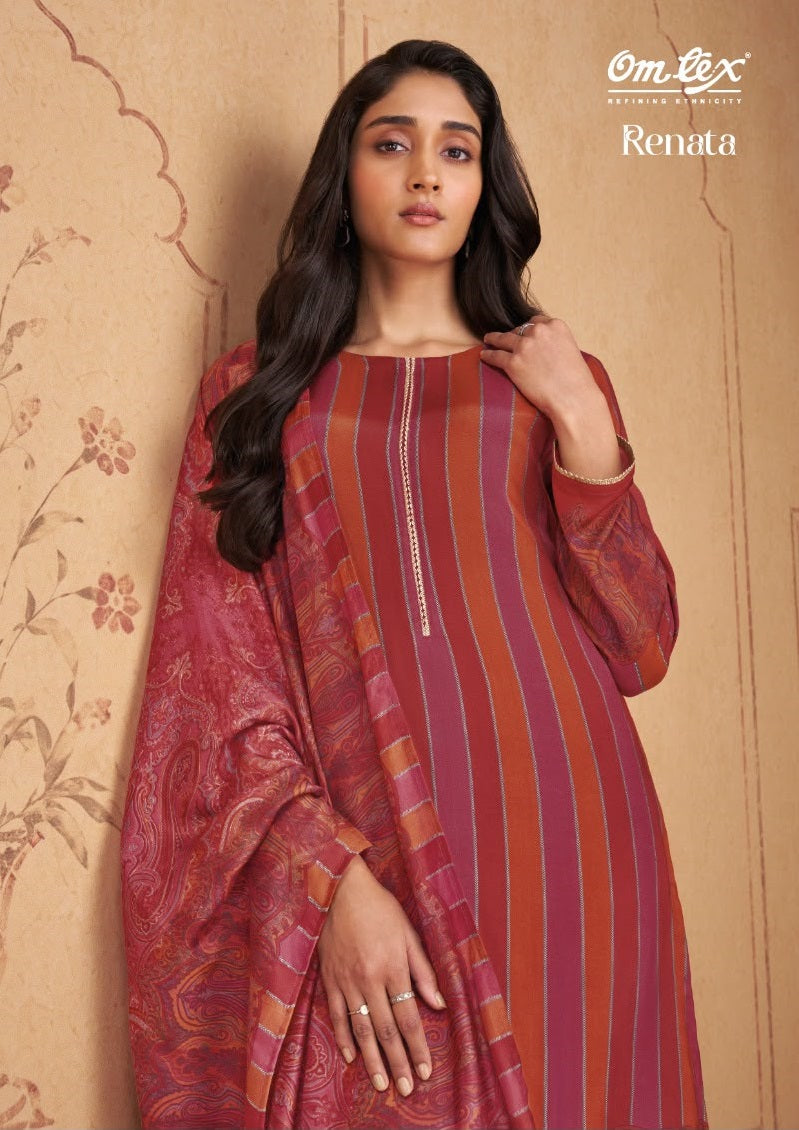Renata Omtex Muslin Silk Pant Style Suits Supplier India