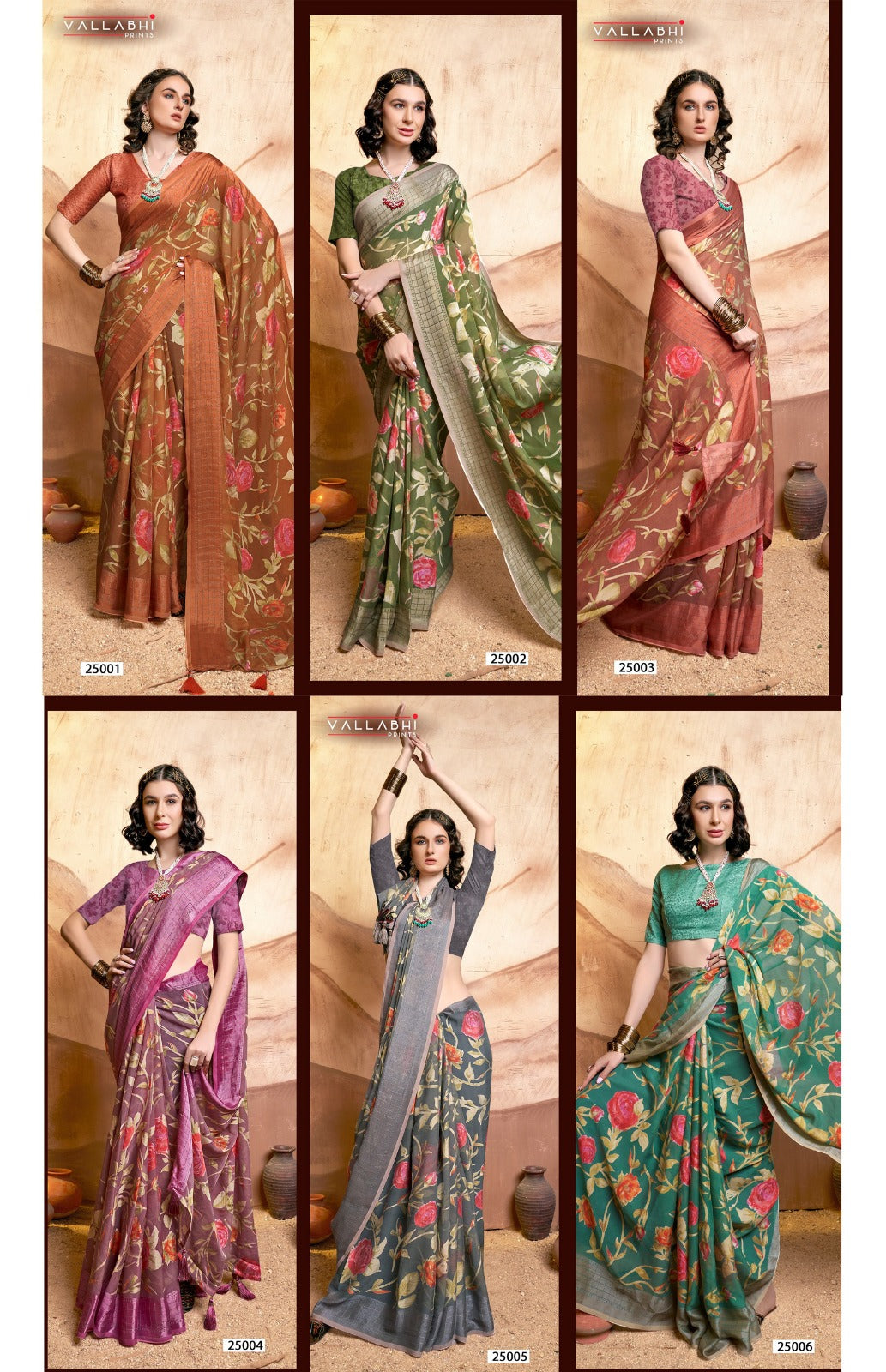 Rency Vol 2 Vallabhi Prints Brasso Sarees Manufacturer Ahmedabad