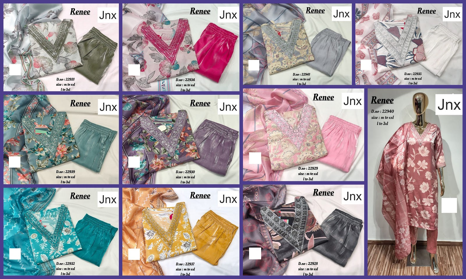 Renee Jnx Roman Readymade Pant Style Suits Supplier Ahmedabad