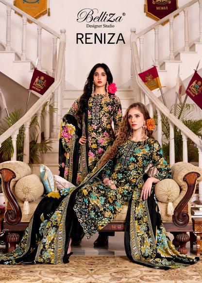 Reniza Belliza Designer Studio Viscose Rayon Karachi Salwar Suits Wholesaler