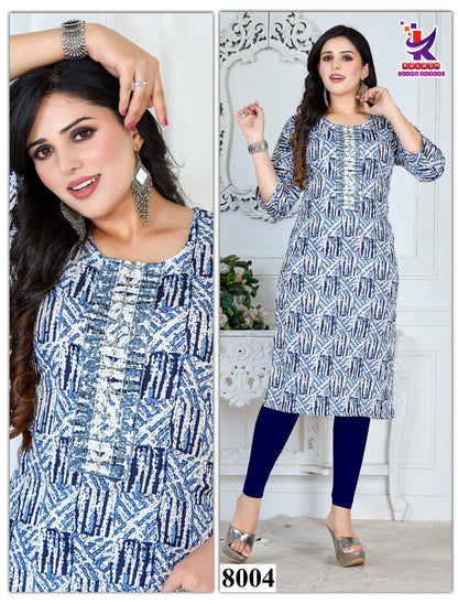 Renown 4 Mlm Kalash Lifestyle Knee Length Kurtis Wholesale Price