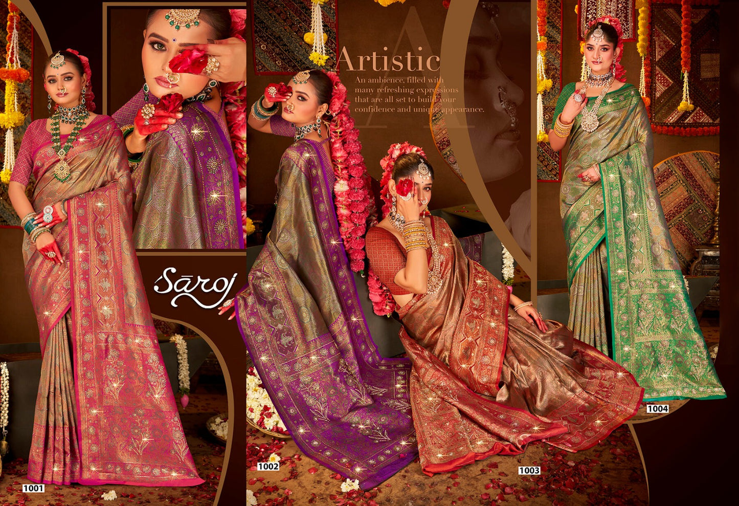 Renuka Saroski Vol 1 Saroj Tissue Silk Sarees Supplier India
