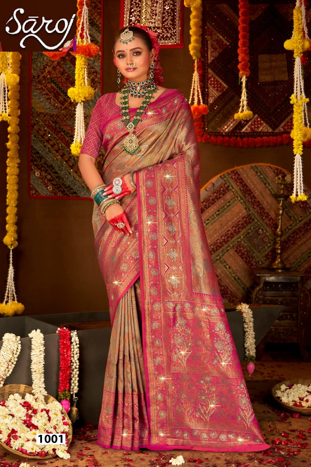Renuka Saroski Vol 1 Saroj Tissue Silk Sarees Supplier India