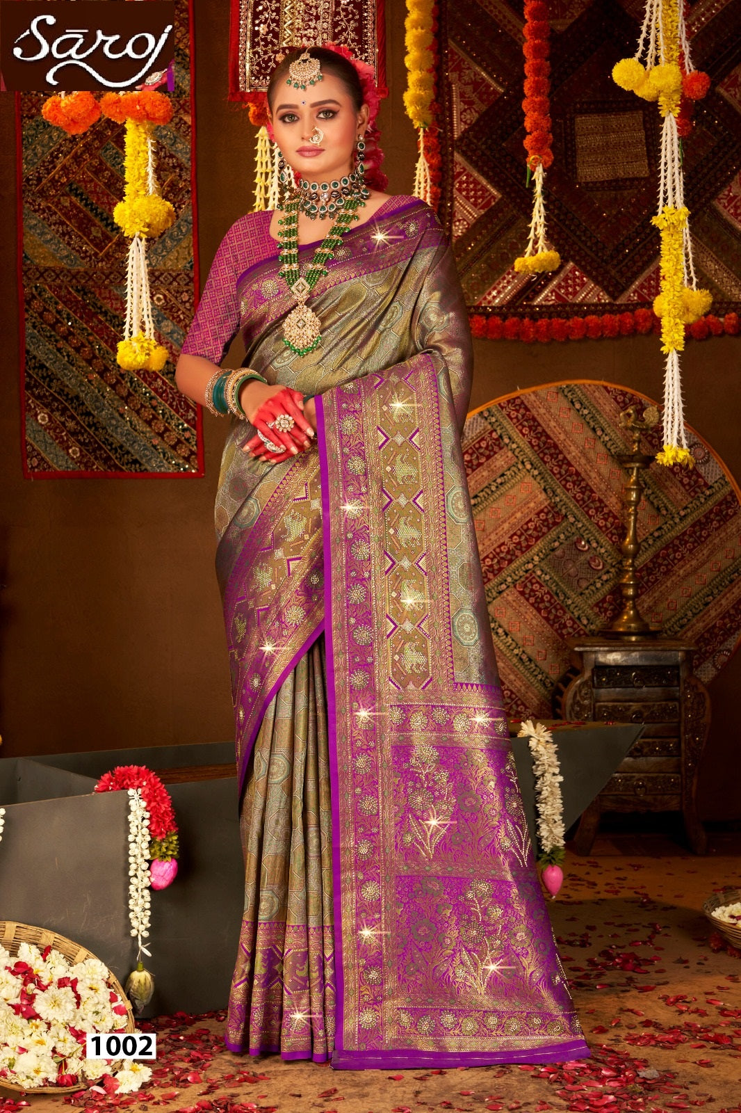 Renuka Saroski Vol 1 Saroj Tissue Silk Sarees Supplier India