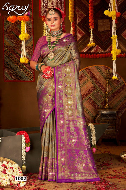 Renuka Saroski Vol 1 Saroj Tissue Silk Sarees Supplier India
