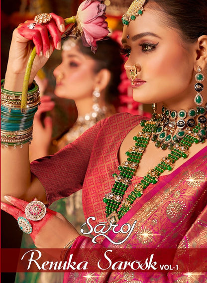 Renuka Saroski Vol 1 Saroj Tissue Silk Sarees Supplier India