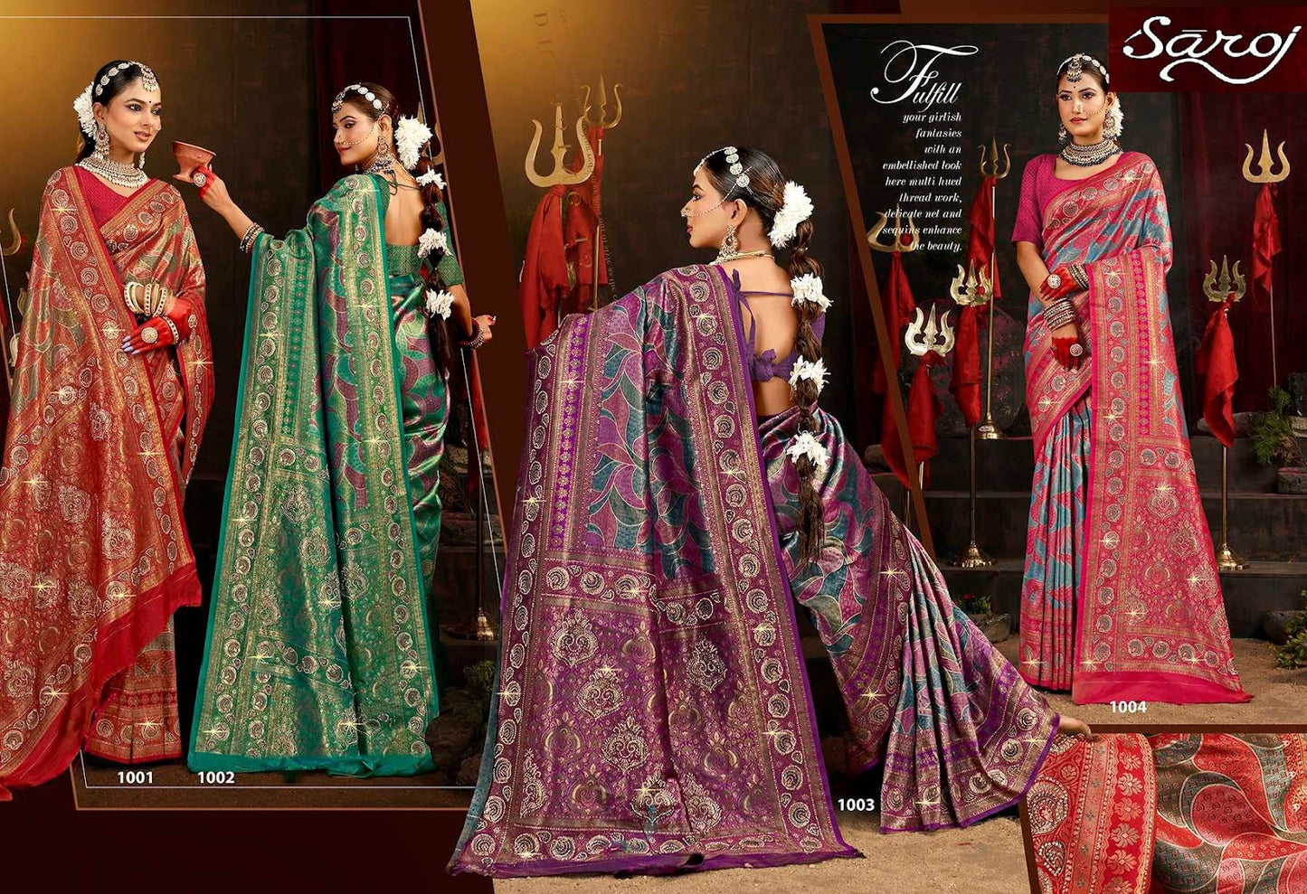 Renuka Saroski Vol 2 Saroj Tissue Silk Sarees Wholesale Price