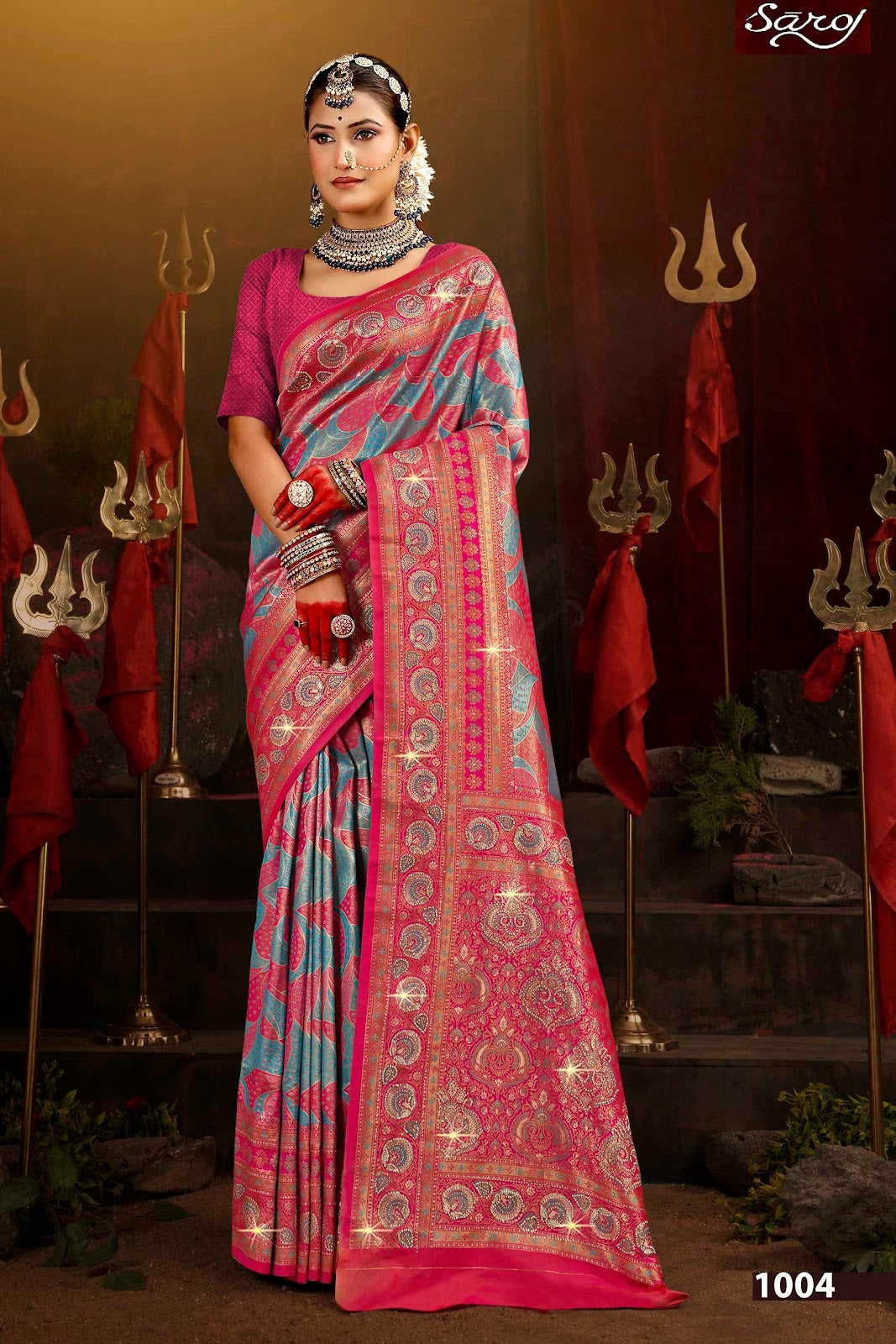 Renuka Saroski Vol 2 Saroj Tissue Silk Sarees Wholesale Price