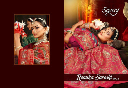 Renuka Saroski Vol 2 Saroj Tissue Silk Sarees Wholesale Price