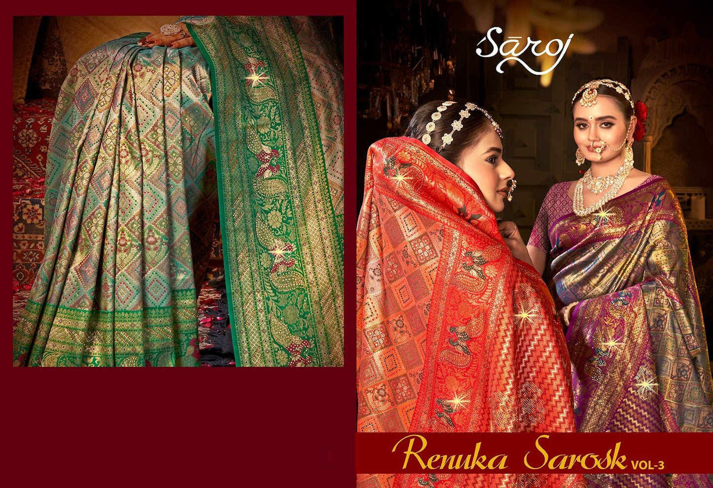 Renuka Saroski Vol 3 Saroj Tissue Silk Sarees Manufacturer India