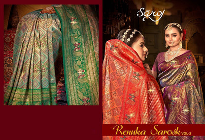 Renuka Saroski Vol 3 Saroj Tissue Silk Sarees Manufacturer India