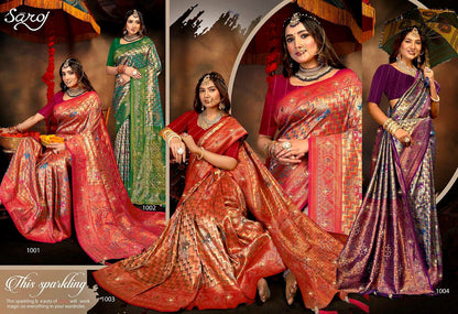 Renuka Saroski Vol 4 Saroj Tissue Silk Sarees Wholesaler Ahmedabad