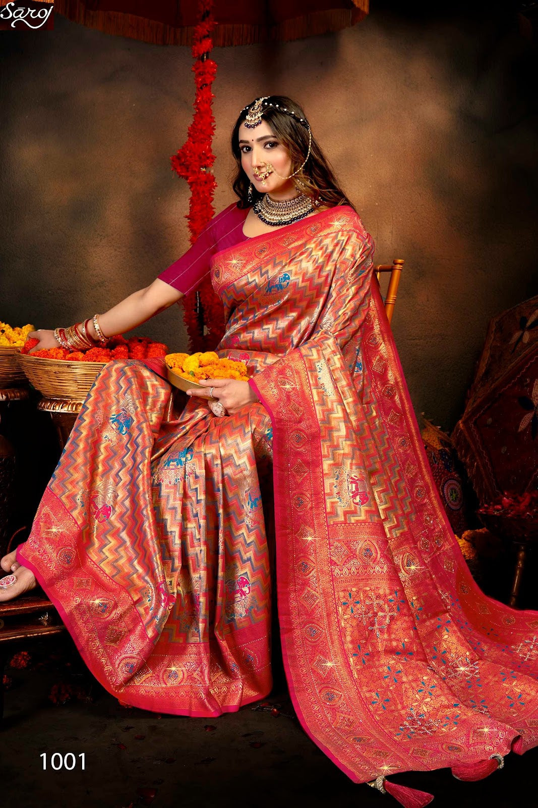 Renuka Saroski Vol 4 Saroj Tissue Silk Sarees Wholesaler Ahmedabad
