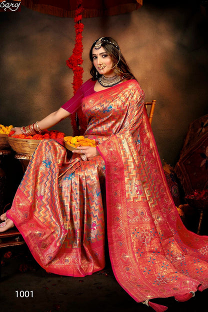 Renuka Saroski Vol 4 Saroj Tissue Silk Sarees Wholesaler Ahmedabad