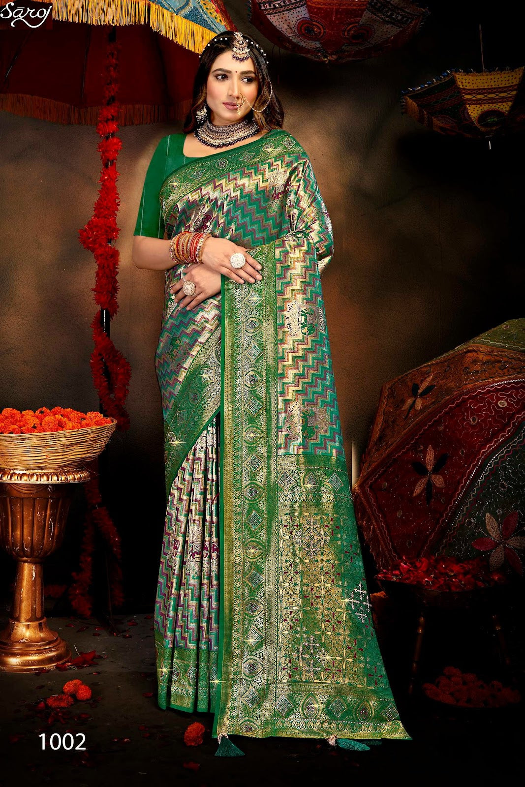 Renuka Saroski Vol 4 Saroj Tissue Silk Sarees Wholesaler Ahmedabad