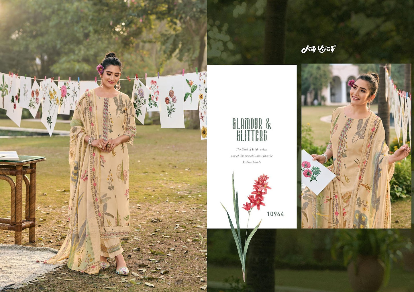 Resha Jay Vijay Chanderi Pant Style Suits Manufacturer