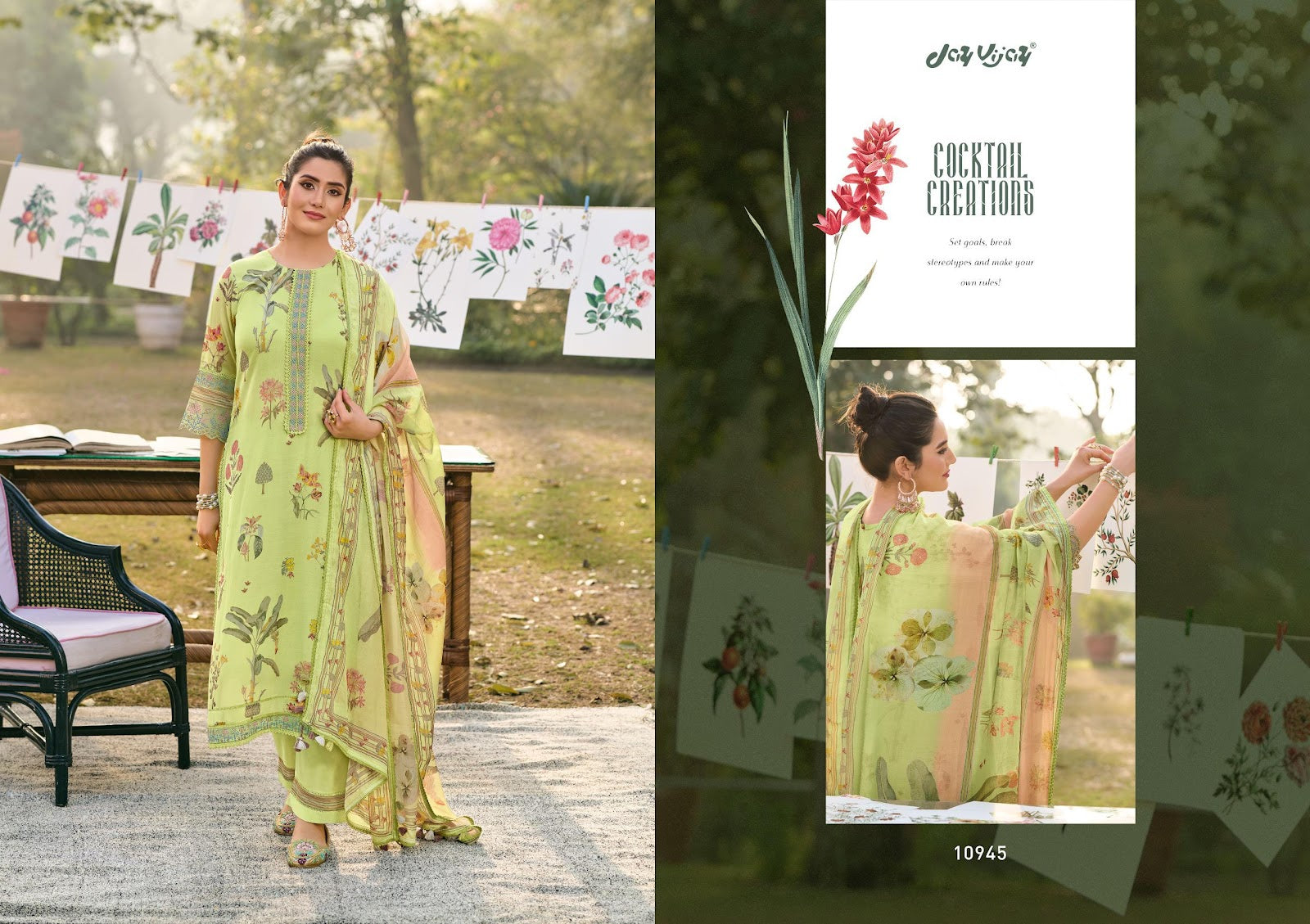Resha Jay Vijay Chanderi Pant Style Suits Manufacturer